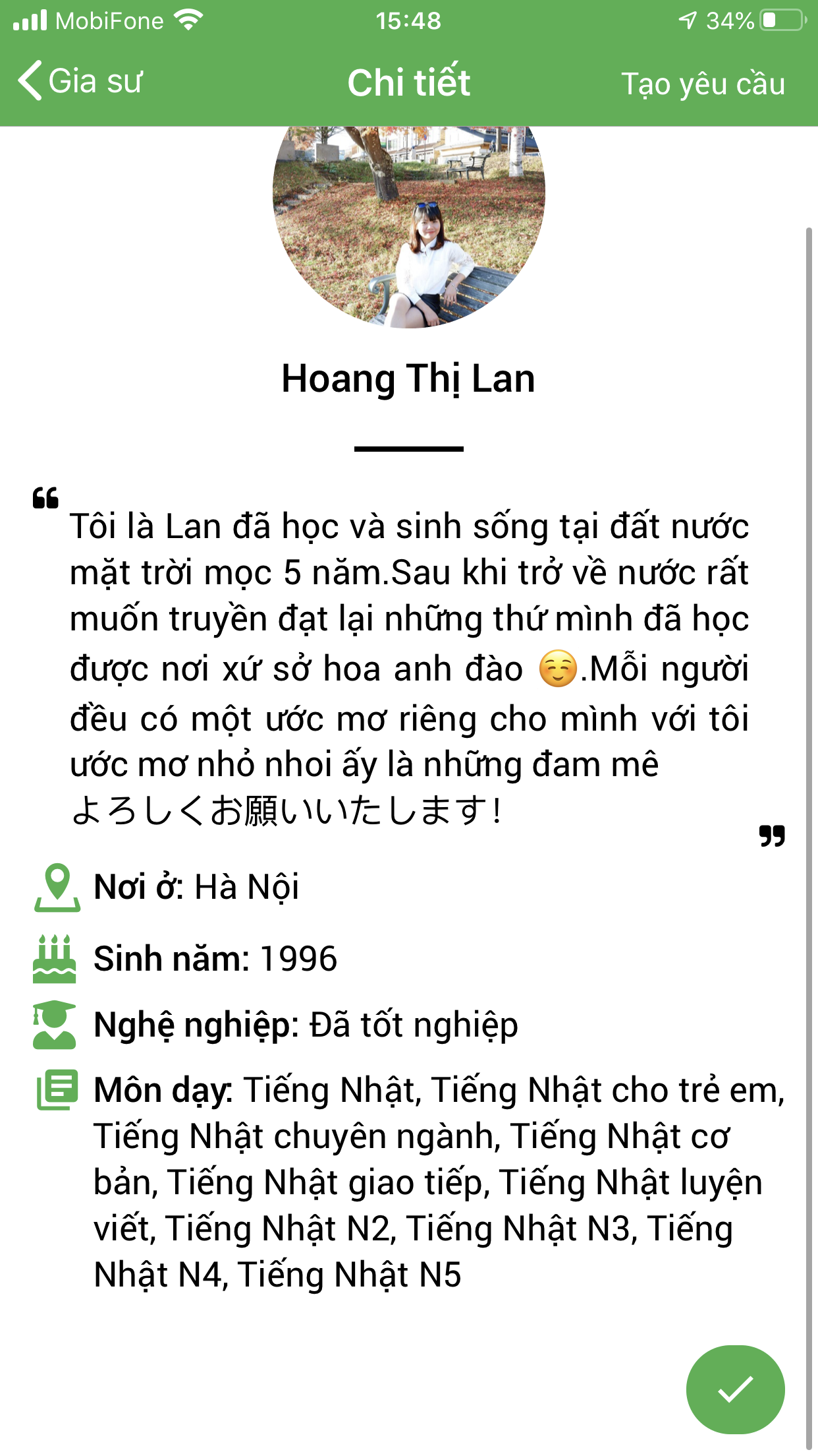 dạy kèm tiếng nhật